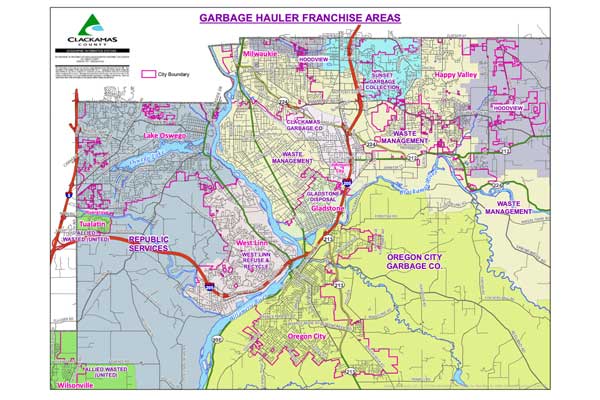 城市垃圾回收公司地图