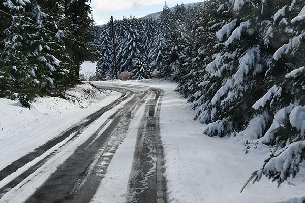 雪覆盖路